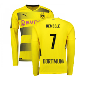 Borussia Dortmund 2017-18 Long Sleeve Home Shirt (S) (Excellent) (Dembele 7)_0