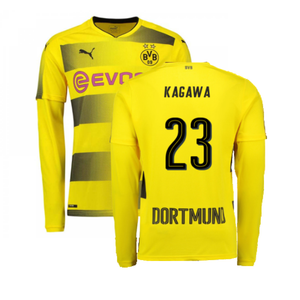 Borussia Dortmund 2017-18 Long Sleeve Home Shirt (S) (Excellent) (Kagawa 23)_0