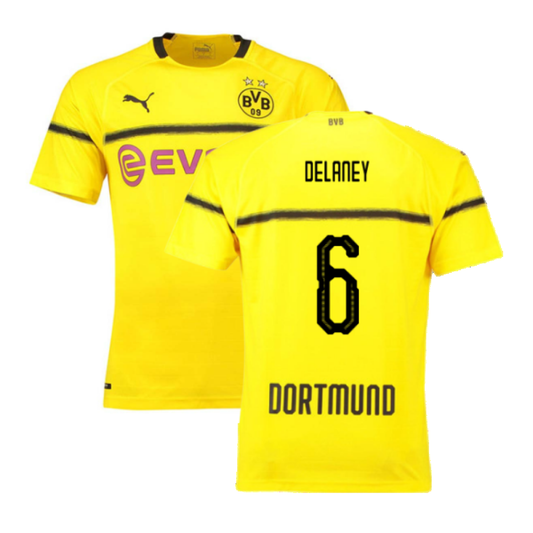Borussia Dortmund 2018-19 European/Cup Home Shirt (L) (Very Good) (Delaney 6)_0