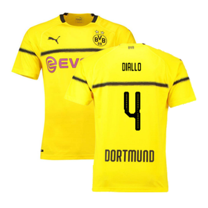 Borussia Dortmund 2018-19 European/Cup Home Shirt (L) (Very Good) (Diallo 4)_0