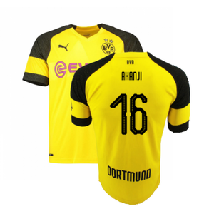 Borussia Dortmund 2018-19 Home Shirt (Excellent) (Akanji 16)_0