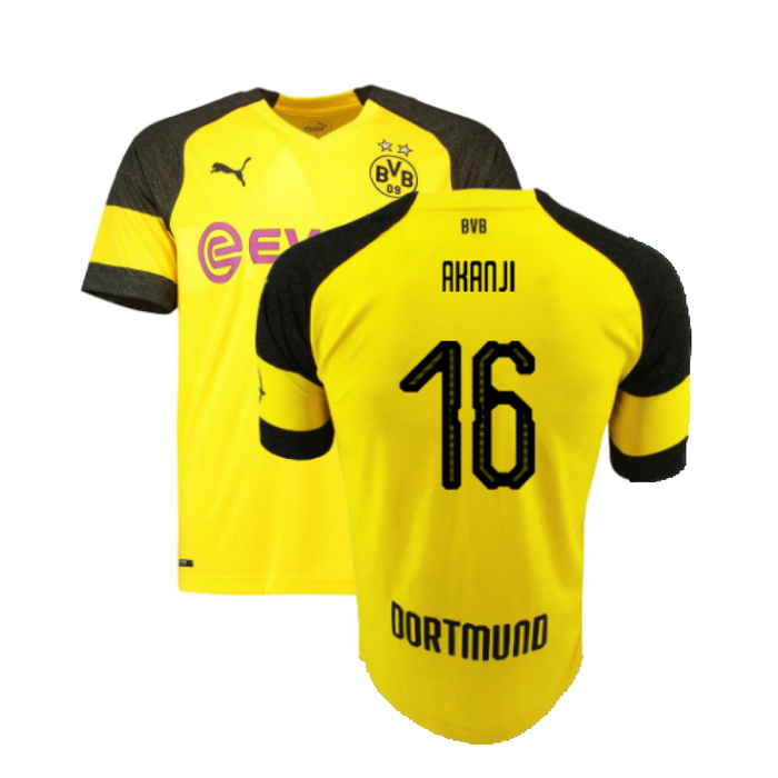 Borussia Dortmund 2018-19 Home Shirt (Excellent) (Akanji 16)