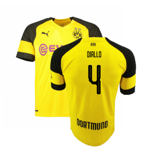 Borussia Dortmund 2018-19 Home Shirt (Excellent) (Diallo 4)_0