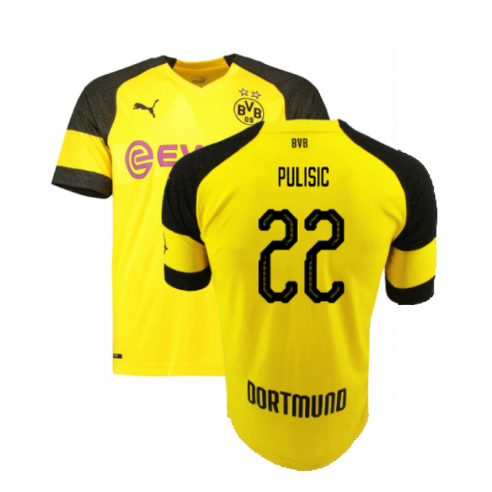 Borussia Dortmund 2018-19 Home Shirt (Excellent) (Pulisic 22)