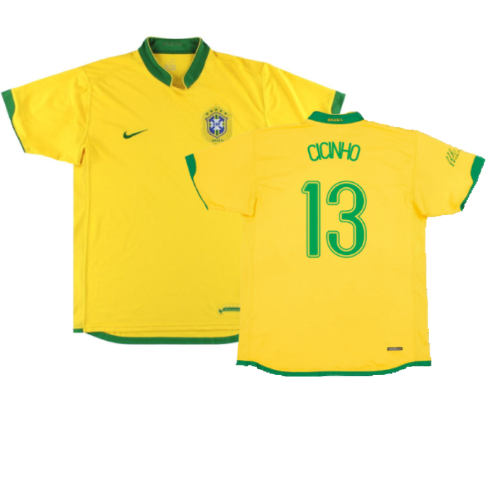 Brazil 2006-08 Home Shirt (L) (Excellent) (Cicinho 13)