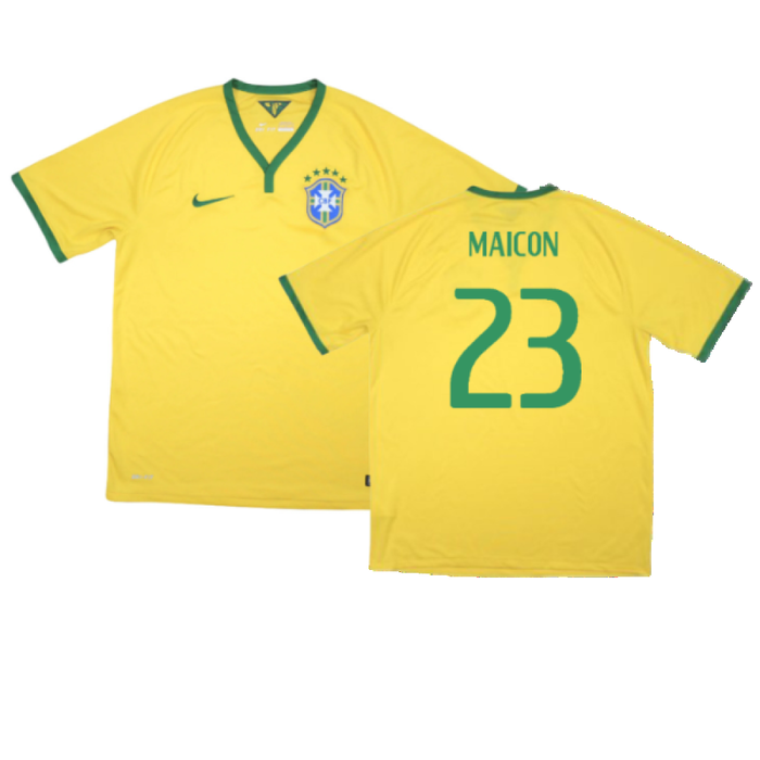 Brazil 2014-15 Home Shirt (Excellent) (Maicon 23)