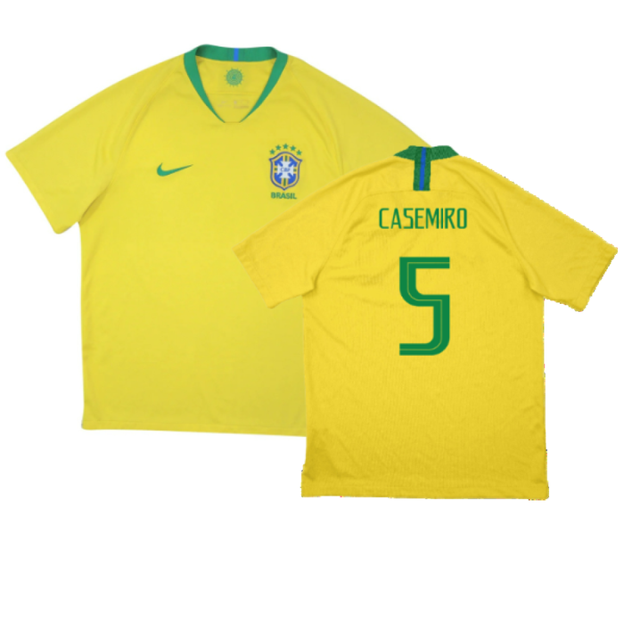 Brazil 2018-19 Home Shirt (M) (Excellent) (Casemiro 5)