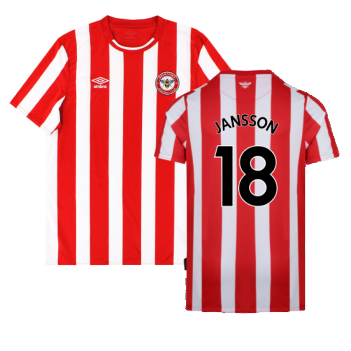 Brentford 2021-23 Home Shirt (M) (Mint) (JANSSON 18)