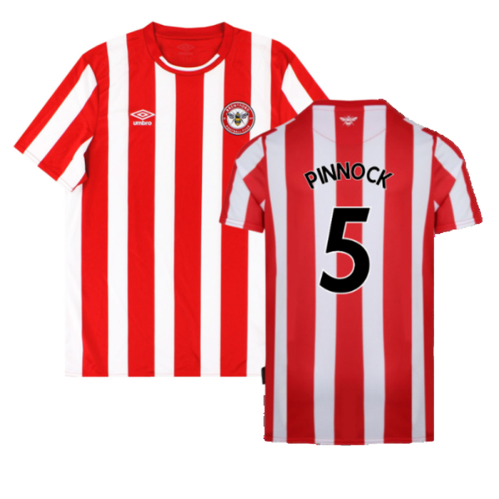 Brentford 2021-23 Home Shirt (S) (Mint) (PINNOCK 5)