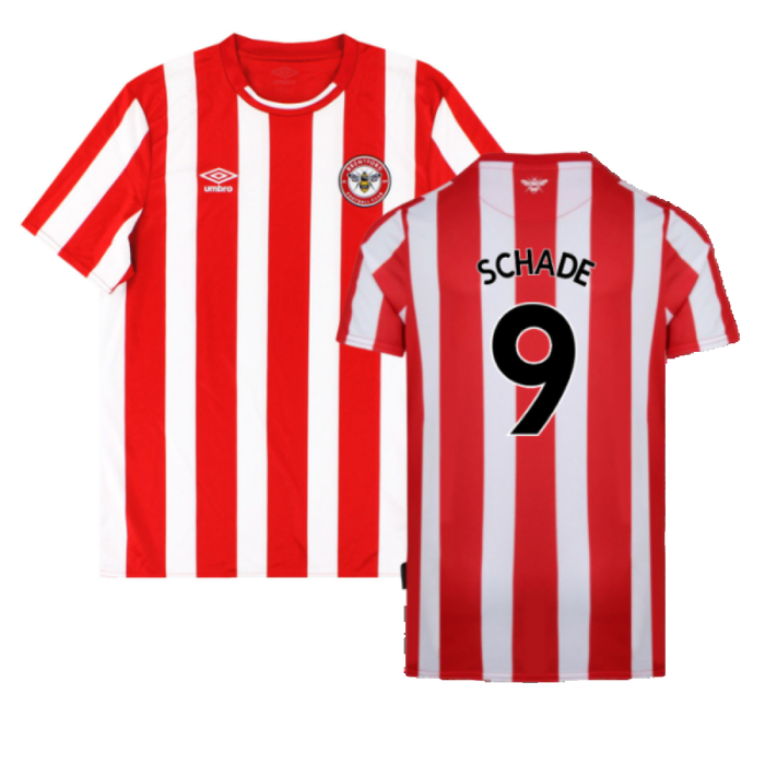 Brentford 2021-23 Home Shirt (XXL) (Mint) (Schade 9)