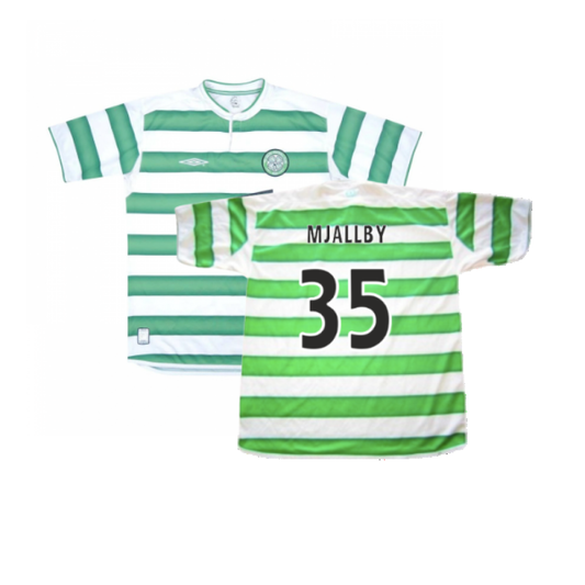 Celtic 2003-04 Home Shirt (M) (Very Good) (Mjallby 35)_0