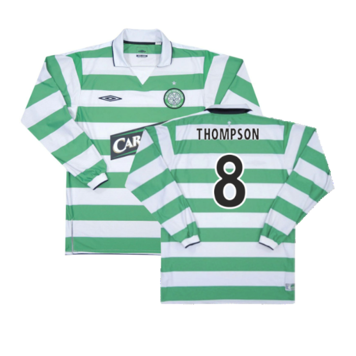 Celtic 2004-05 Home Long Sleeve Shirt (XXL) (Excellent) (Thompson 8)