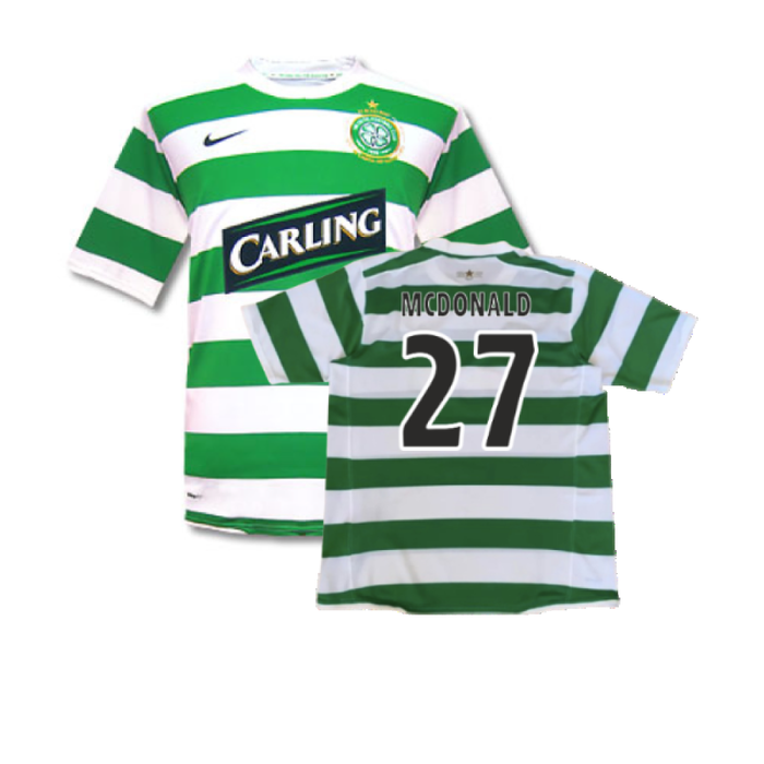 Celtic 2007-08 Home Shirt (M) (Good) (McDonald 27)