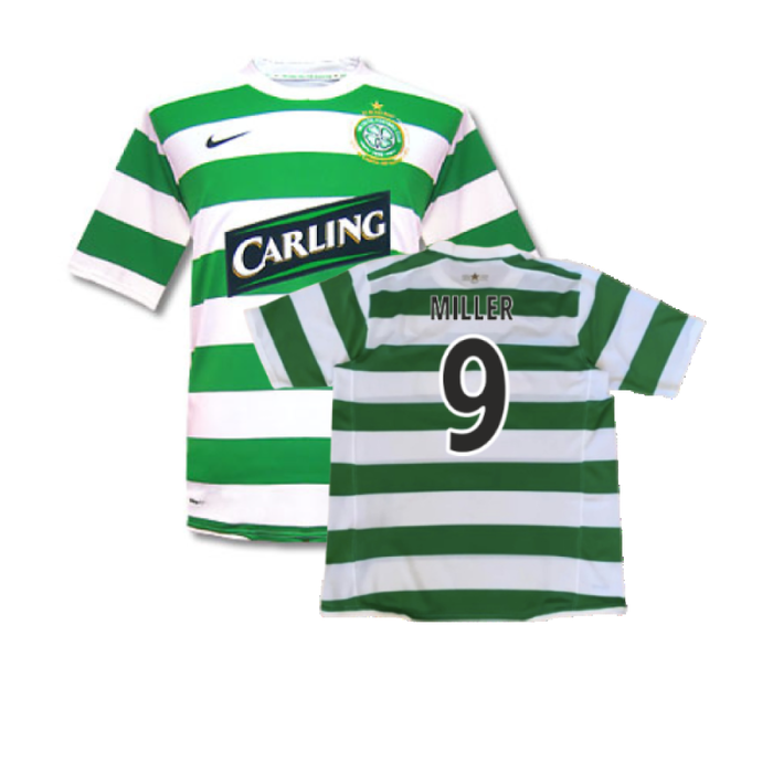 Celtic 2007-08 Home Shirt (M) (Good) (Miller 9)