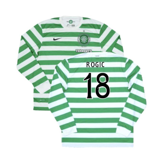 Celtic 2012-13 Long Sleeved Home Shirt (XL) (Excellent) (Rogic 18)