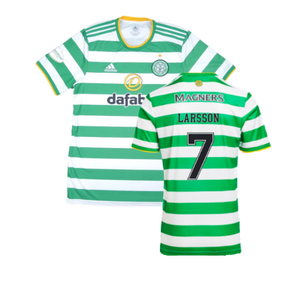 Celtic 2020-21 Home Shirt (L) (Mint) (LARSSON 7)_0