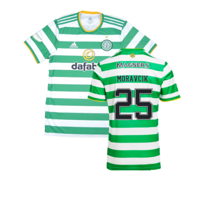 Celtic 2020-21 Home Shirt (L) (Mint) (MORAVCIK 25)