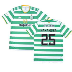 Celtic 2020-21 Home Shirt (XL) (Mint) (NAKAMURA 25)_0