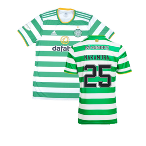 Celtic 2020-21 Home Shirt (L) (Mint) (NAKAMURA 25)_0