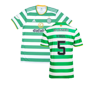 Celtic 2020-21 Home Shirt (L) (Mint) (VIRGIL 5)_0