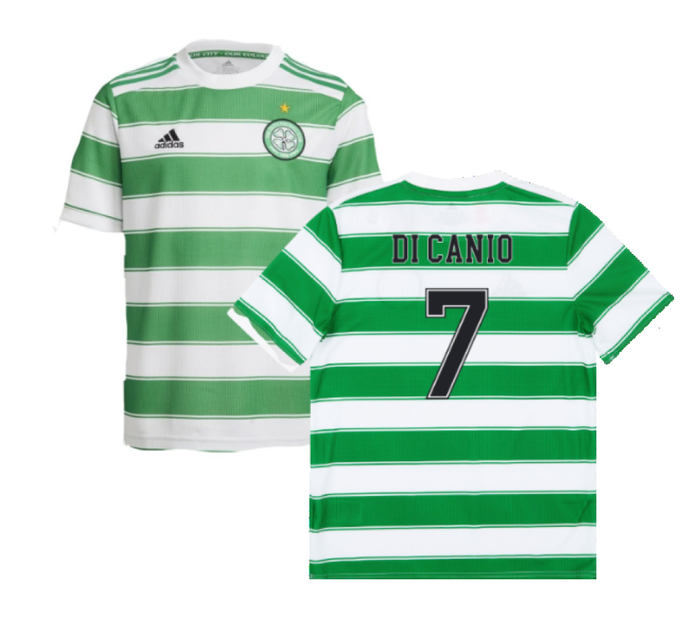 Celtic 2021-22 Home Shirt (Sponsorless) (L) (DI CANIO 7) (Good)