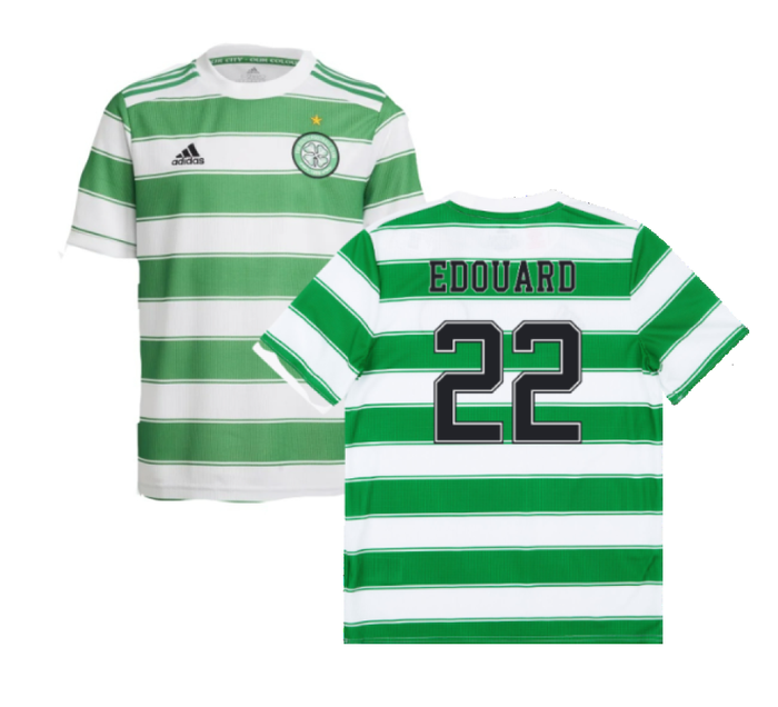 Celtic 2021-22 Home Shirt (Sponsorless) (L) (EDOUARD 22) (Good)