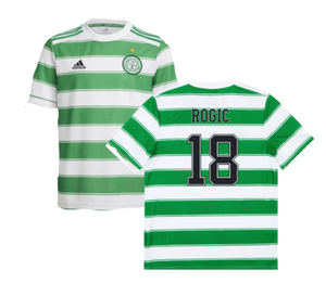 Celtic 2021-22 Home Shirt (Sponsorless) (L) (ROGIC 18) (Good)_0