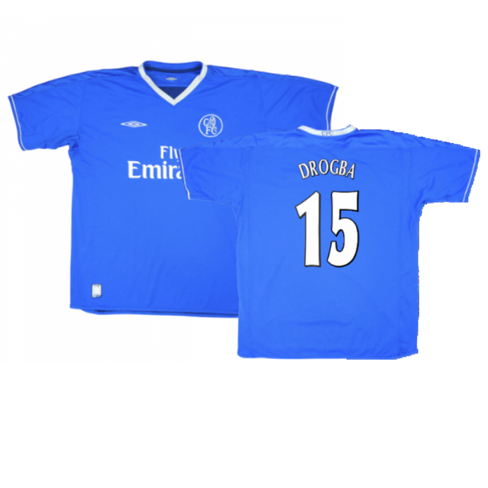 Chelsea 2003-05 Home Shirt (Excellent) (Drogba 15)