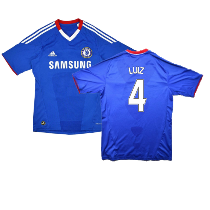 Chelsea 2010-11 Home Shirt (Very Good) (Luiz 4)