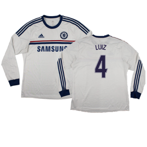 Chelsea 2013-14 Long Sleeve Away Shirt (L) (Very Good) (Luiz 4)_0