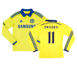 Chelsea 2014-15 Long Sleeve Away Shirt (L) (Very Good) (Drogba 11)_0