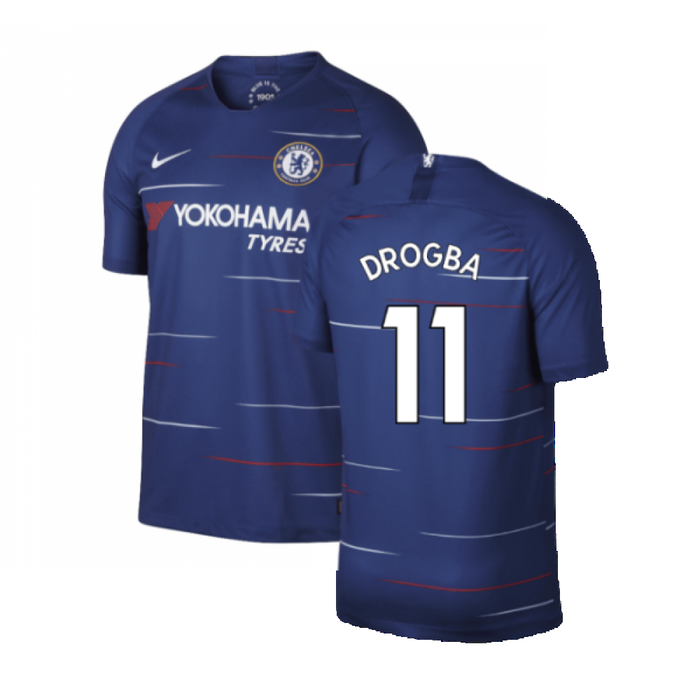 Chelsea 2018-19 Home Shirt (S) (Mint) (Drogba 11)