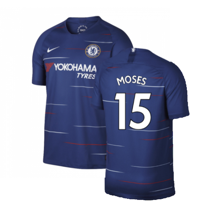 Chelsea 2018-19 Home Shirt (S) (Mint) (Moses 15)