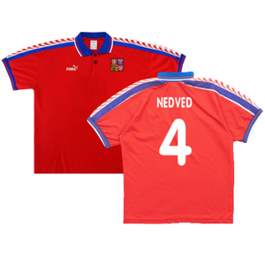 Czech Republic 1996-98 Home Shirt (Very Good) (Nedved 4)_0