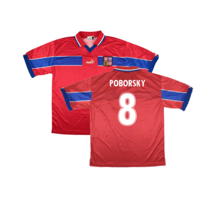 Czech Republic 1998-00 Home Shirt (XL) (Good) (Poborsky 8)