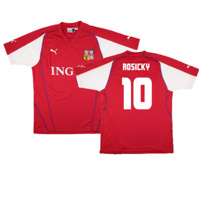 Czech Republic 2004-05 Home Shirt (2XL) (Good) (Rosicky 10)