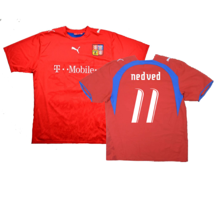 Czech Republic 2006-08 Home Shirt (Large) (Good) (Nedved 11)