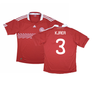 Denmark 2010-11 Home Shirt (M) (Excellent) (Kjaer 3)_0