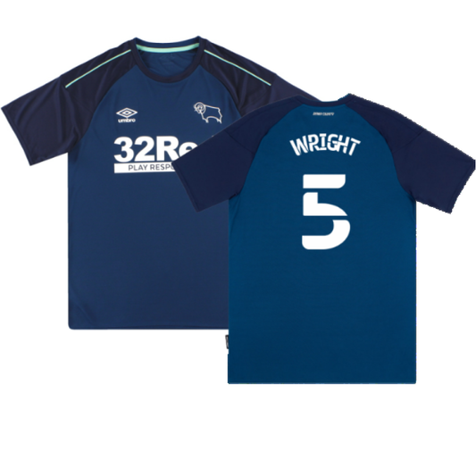 Derby County 2020-21 Away Shirt (M) (Excellent) (Wright 5)_0
