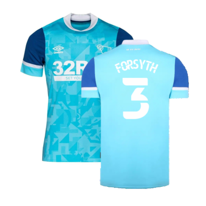 Derby County 2021-22 Away Shirt (XL) (Mint) (Forsyth 3)