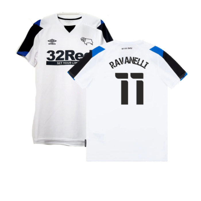 Derby County 2021-22 Home Shirt (XXL) (Mint) (Ravanelli 11)