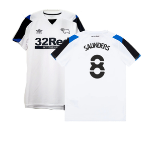 Derby County 2021-22 Home Shirt (L) (Mint) (Saunders 8)_0