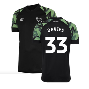 Derby County 2022-23 Away Shirt (Sponsorless) (XL) (Davies 33) (Mint)_0