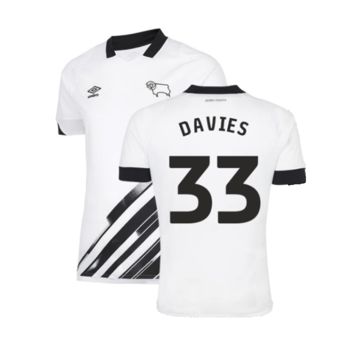 Derby County 2022-23 Home Shirt (Sponsorless) (S) (Davies 33) (Excellent)