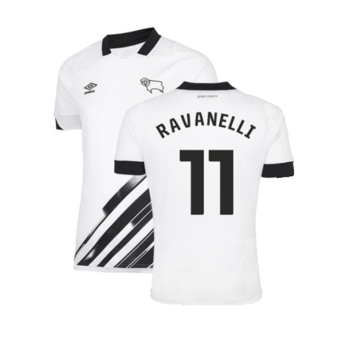 Derby County 2022-23 Home Shirt (Sponsorless) (L) (Ravanelli 11) (Mint)