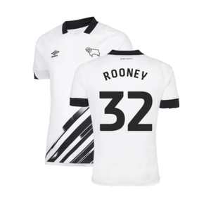 Derby County 2022-23 Home Shirt (Sponsorless) (S) (Rooney 32) (Mint)_0