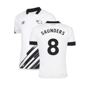 Derby County 2022-23 Home Shirt (Sponsorless) (S) (Saunders 8) (Mint)_0