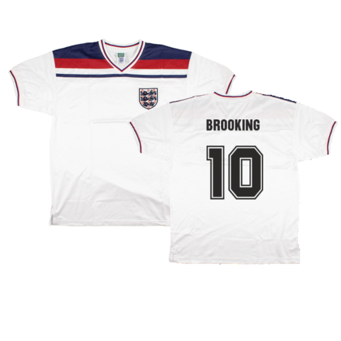 England 1980-82 Score Draw Replica Home Shirt (XL) (Good) (Brooking 10)