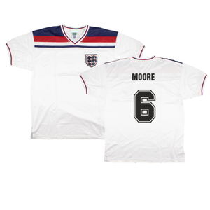 England 1980-82 Score Draw Replica Home Shirt (XL) (Good) (Moore 6)_0