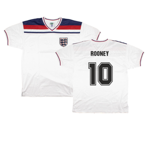 England 1980-82 Score Draw Replica Home Shirt (XL) (Good) (Rooney 10)_0